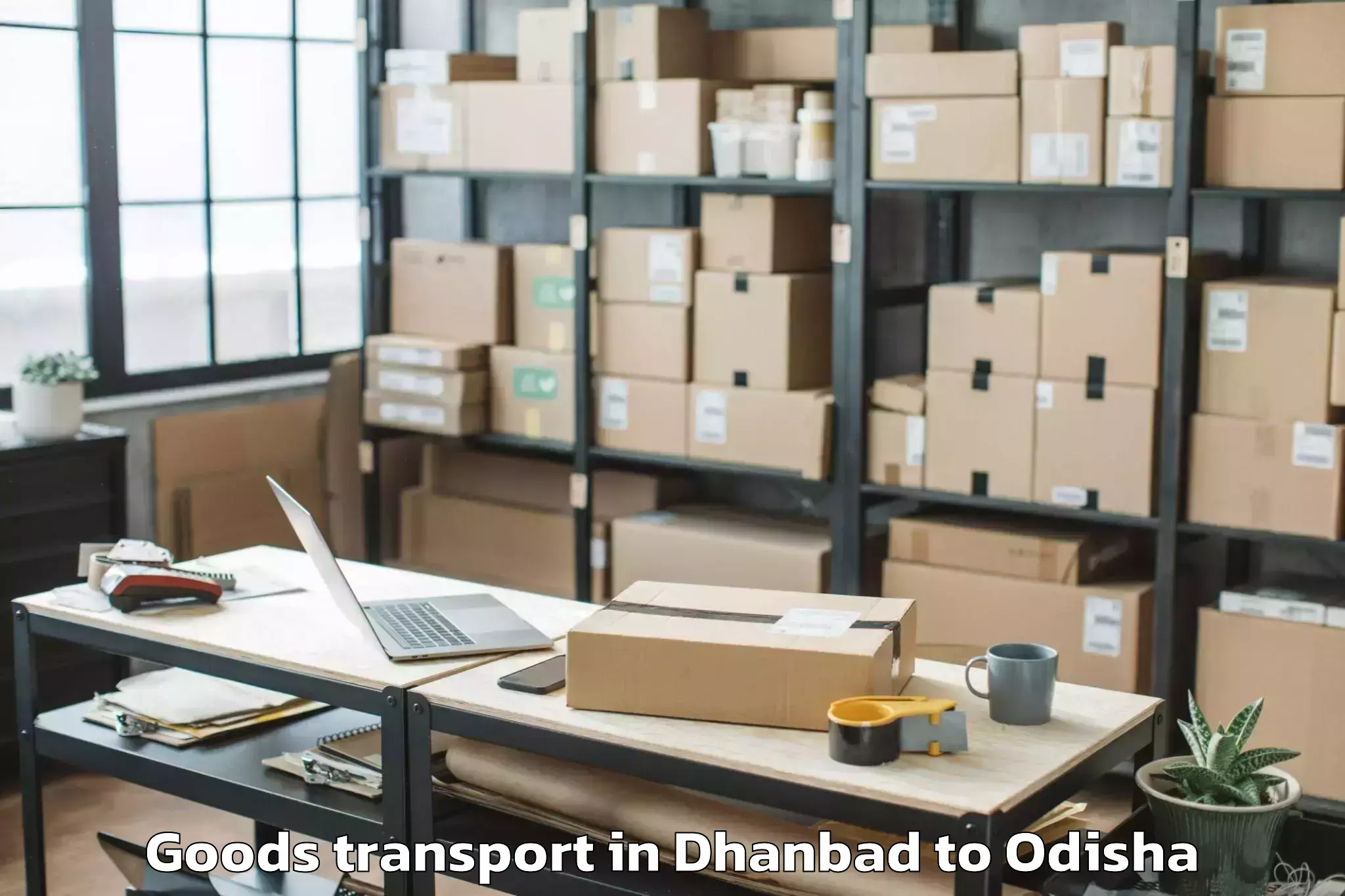 Book Dhanbad to Ulunda Goods Transport